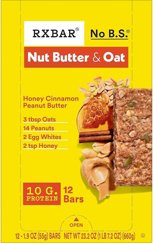 RXBAR Nut Butter and Oat Protein Bars, Protein Snacks, Snack Bars, Honey Cinnamon Peanut Butter, 23.2oz Box (12 Count) - Image 10