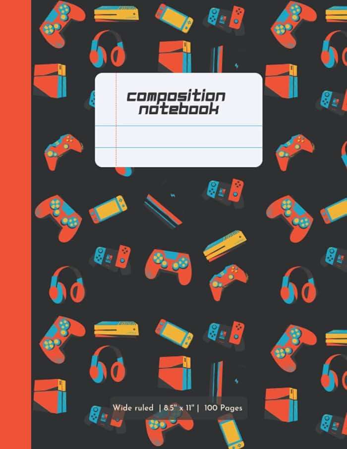 Video Game Composition Notebook: Wide Ruled Notebook | 8.5x11 inches | 100 Pages | for gamers (kids, teens, and adults) | for home, students (school ... work (Notebooks for Home, Education & Work) - Image 1