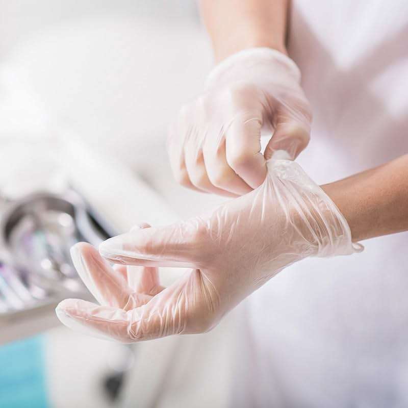 Schneider Clear Vinyl Exam Gloves, Latex-Free, Disposable Medical Gloves, Cleaning Gloves, Food Safe, Powder-Free, 4 mil - Image 5