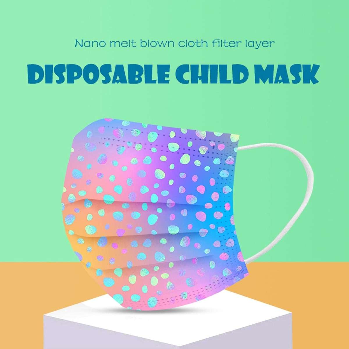 Peky 50PCS Tie Dye Face_Mask for Adults,3 Ply Breathable Cute Disposable_Masks for Women,Gradient FaceMask with Desgin for Daily Use - Image 8