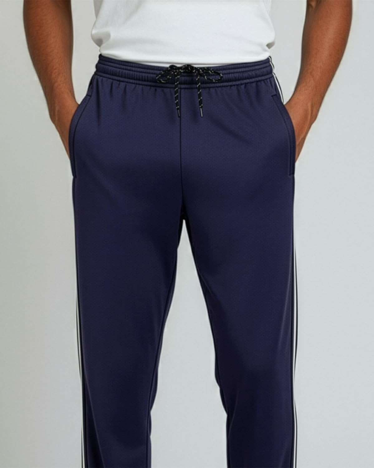 Real Essentials 3 Pack: Men's Mesh Open Bottom Sweatpants Gym Active Athletic Workout Casual Pants with Pockets (Big & Tall) - Image 6