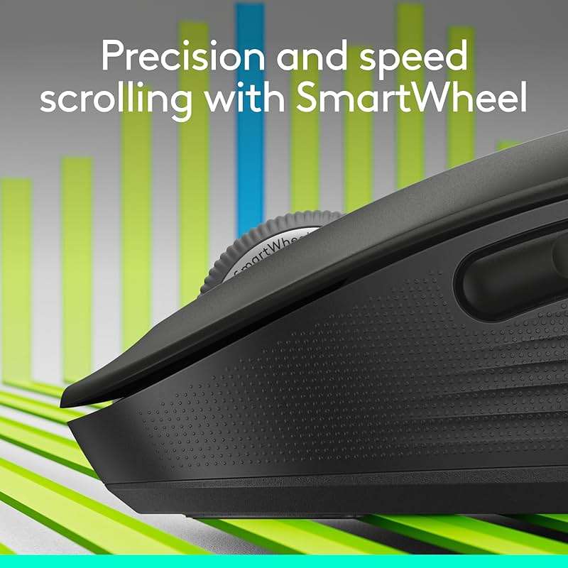 Logitech Signature M650 Wireless Mouse - for Small to Medium Sized Hands, 2-Year Battery, Silent Clicks, Customizable Side Buttons, Bluetooth, for PC/Mac/Multi-Device/Chromebook - Black - Image 2