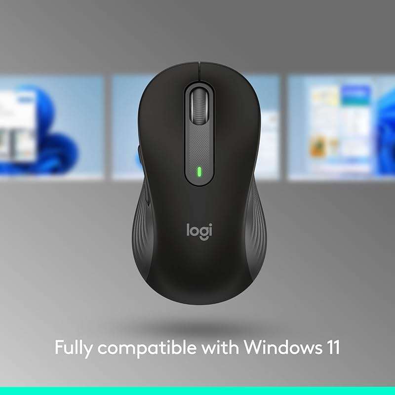 Logitech Signature M650 Wireless Mouse - for Small to Medium Sized Hands, 2-Year Battery, Silent Clicks, Customizable Side Buttons, Bluetooth, for PC/Mac/Multi-Device/Chromebook - Black - Image 5