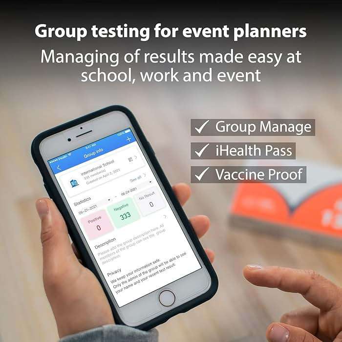 iHealth COVID-19 Antigen Rapid Test, 1 Pack, 2 Tests Total, FDA EUA Authorized OTC at-Home Self Test, Results in 15 Minutes with Non-invasive Nasal Swab, Easy to Use & No Discomfort - Image 6