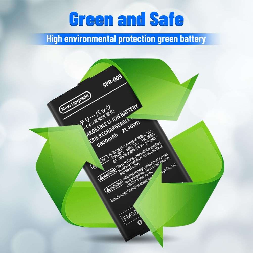 SHENMZ SPR-003 Battery for Nintendo 3DS XL New 3DS XL LL Game Console, (2026 New Version) Ultra High Capacity 5800mAh Li-ion Replacement Battery for Nintendo Switch Game Console SPR-003 Battery - Image 3