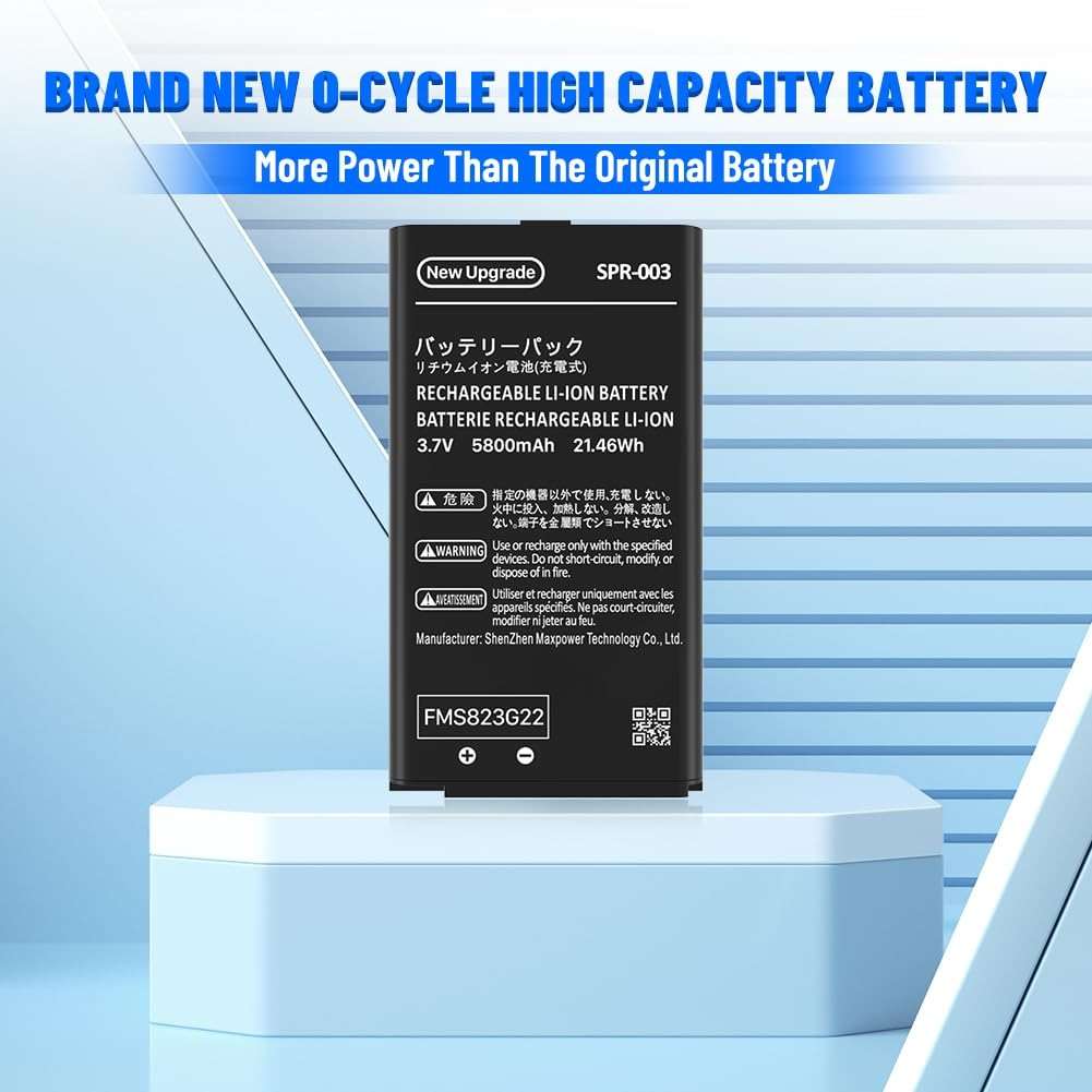 SHENMZ SPR-003 Battery for Nintendo 3DS XL New 3DS XL LL Game Console, (2026 New Version) Ultra High Capacity 5800mAh Li-ion Replacement Battery for Nintendo Switch Game Console SPR-003 Battery - Image 4