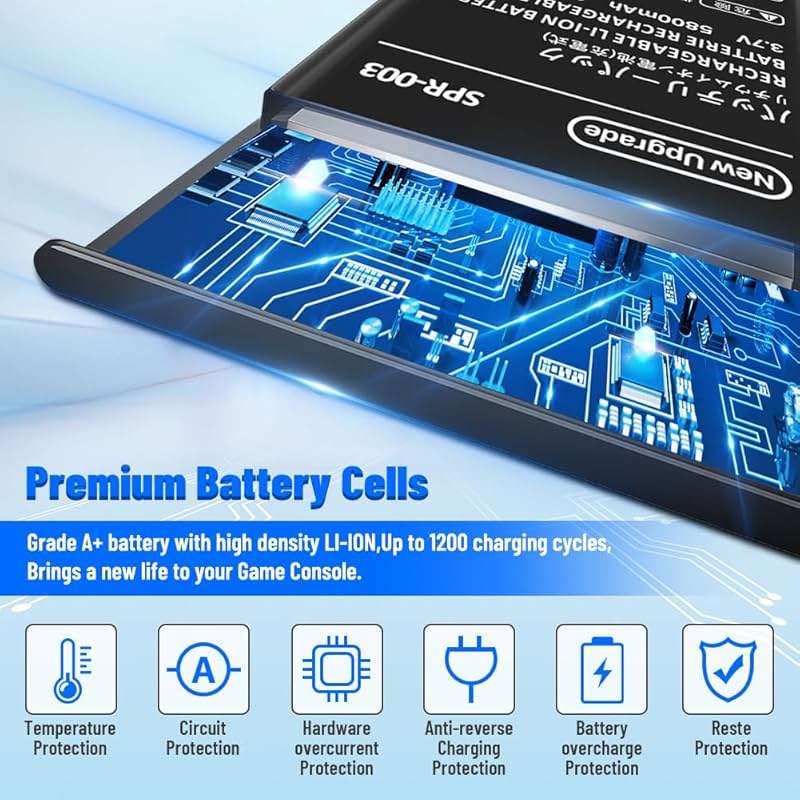 SHENMZ SPR-003 Battery for Nintendo 3DS XL New 3DS XL LL Game Console, (2026 New Version) Ultra High Capacity 5800mAh Li-ion Replacement Battery for Nintendo Switch Game Console SPR-003 Battery - Image 7