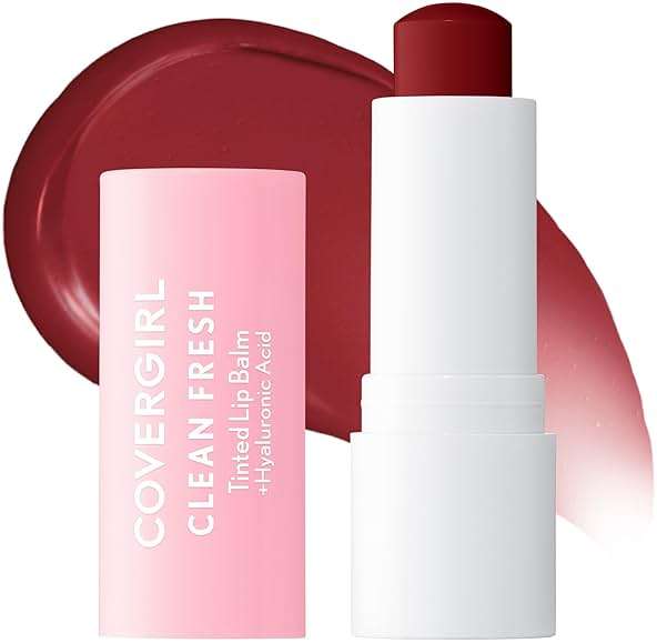 CoverGirl Clean Fresh Tinted Lip Balm, Vegan Formula, Hydrating, Natural Finish, Bliss You Berry, 1 Count - Image 1