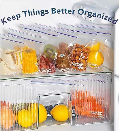 Gallon Zip Storage Bags- 1200 Count, Easy Grip Tabs, Zero BPA, Microwave Safe with Write-On Space, 24 Boxes of 50 - Image 4