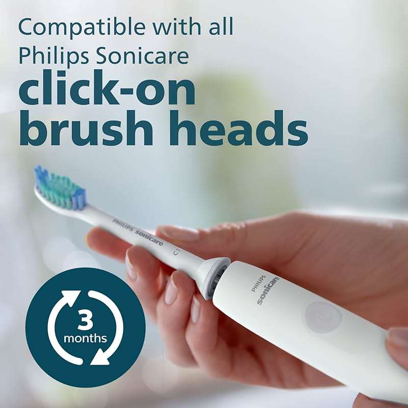Philips Sonicare 1100 Series Electric Toothbrush - Sonic Toothbrush with Advanced Sonic Technology, EasyStart, Smartimer & Quadpacer, White, Model HX3641/02 - Image 7