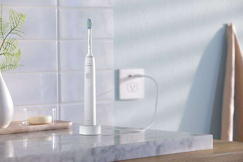 Philips Sonicare 1100 Series Electric Toothbrush - Sonic Toothbrush with Advanced Sonic Technology, EasyStart, Smartimer & Quadpacer, White, Model HX3641/02 - Image 10