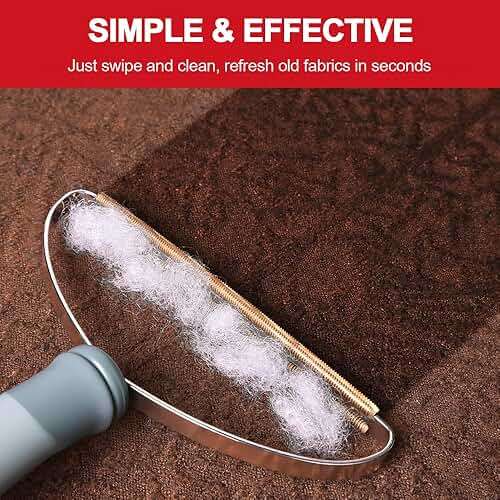 Pet Hair Remover, Dog Cat Hair Remover, Lint Cleaner Pro, Fur Removal Tool, Portable Carpet Scraper, Clothes Fuzz Rollers Hairball Shaver Brush for Carpets, Car Mat, Couch, Pet Bed, Furniture & Rug - Image 7