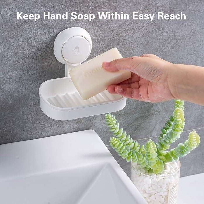 TAILI Suction Shower Grab Bar + Soap Dish Holder Bathroom Safety Handle Bathroom Organizer No Drilling and Removable Suction Mounted - Image 7
