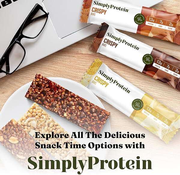 Simply Protein - Crispy Vegan Protein Bars Variety Pack, 3 Flavors - Plant Based, Protein Snacks - 13g Protein, 2g Sugar, 7g Fiber - Gluten Free, Non GMO, Kosher - 12 Bars - Image 6