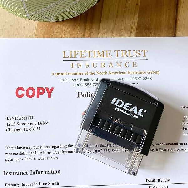 IDEAL Self Inking Stamp – Copy – Red Ink, Impression Size 9/16” x 1-1/2” - Image 5