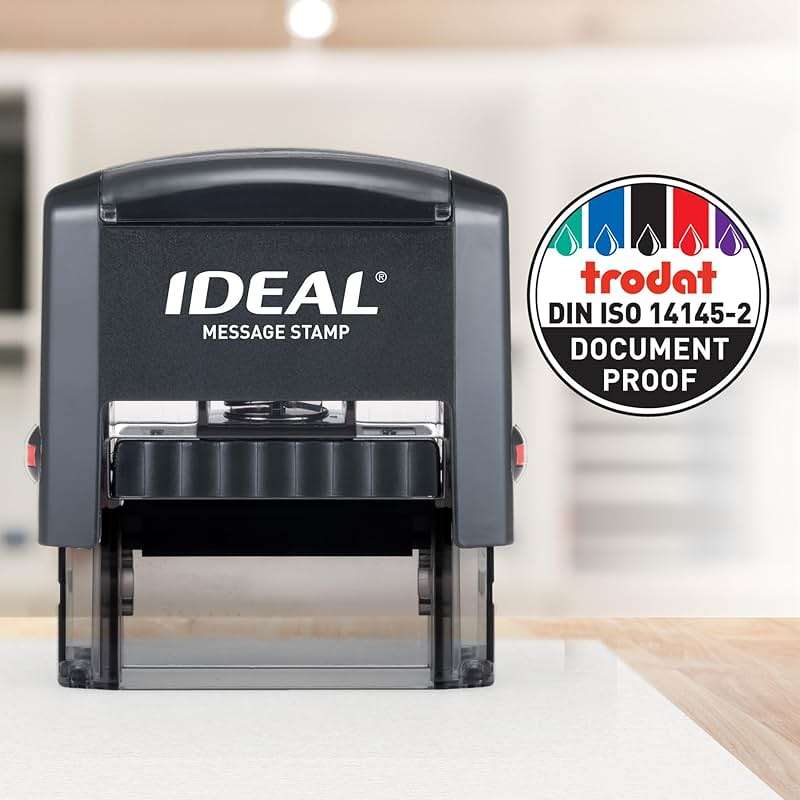 IDEAL Self Inking Stamp – Copy – Red Ink, Impression Size 9/16” x 1-1/2” - Image 6