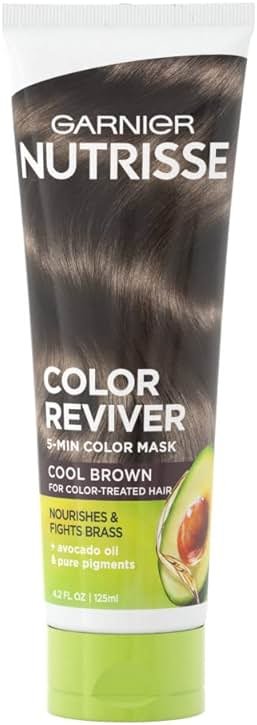 Garnier Nutrisse Cream Reviver,Colour-Treated Hair Treatment, Cool Brown, Revive your hair to day 1 colour, Nourished Hair Enriched with Avocado Oil, 125 ml - Product Image