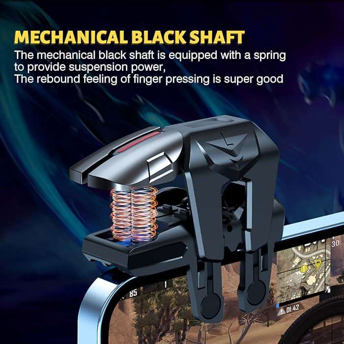 Newseego for 2022 New Model Mobile Game Controller Trigger, Mobile Game Accessories 6 Finger Trigger Sensitive Target Buttons Smartphone Game Controller Gamepad for PUBG/Survival Rules - Image 4