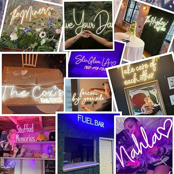 Yatvro Custom Neon Signs,Personalized Dimmable LED Neon Signs for Family Birthday Bar Wedding Party Night Light&Company Logo or Business Signs, Birthday Gift Name Neon Lights - Image 2
