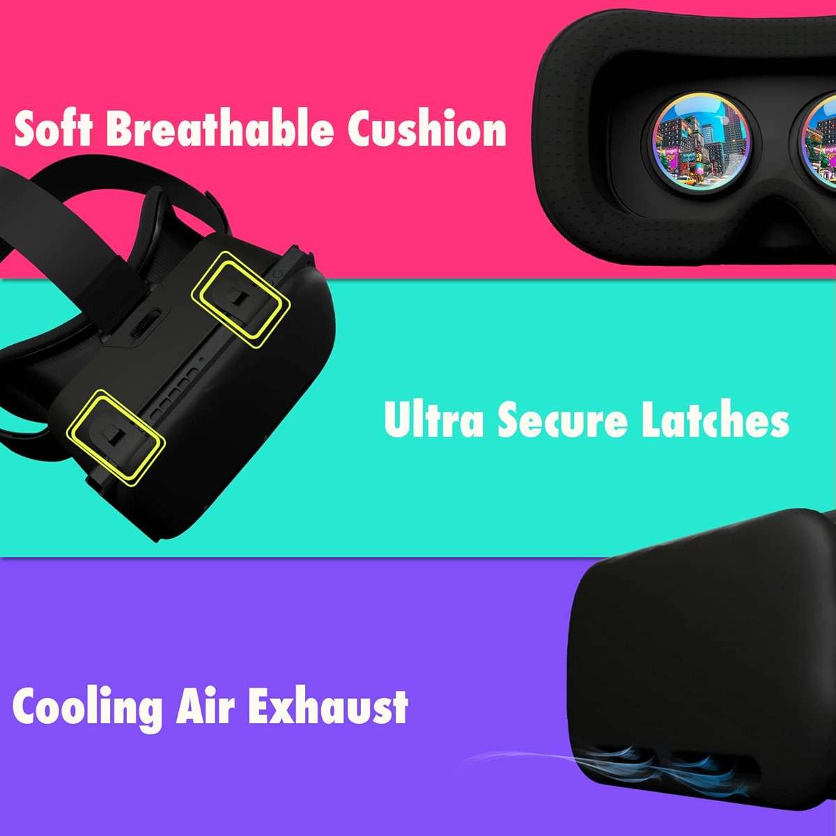 Orzly VR Headset Designed for Nintendo Switch & Switch OLED Console with Adjustable Lens for a Virtual Reality Gaming Experience and for Labo VR - Black - Gift Boxed Edition - Image 5