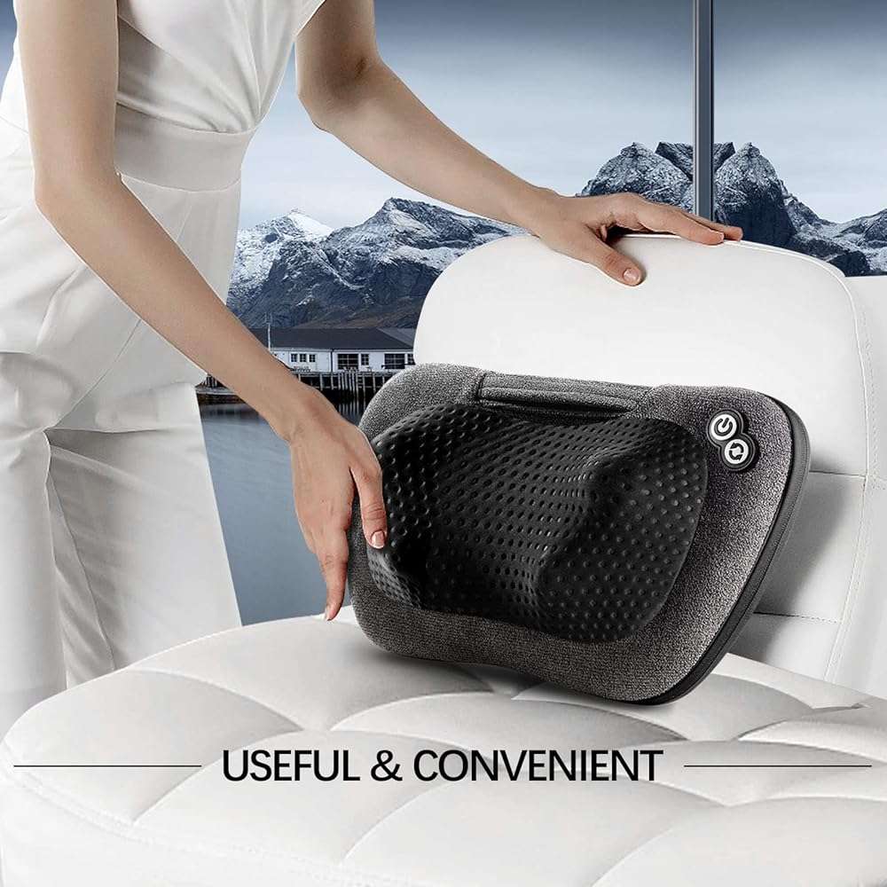 VIKTOR JURGEN Back Massager, Neck Massager with Heat, Massage Pillow Gifts for Men & Women, Electric Shiatsu Back Massager, Deep Kneading Shoulder Massager for Full Body Muscle,Massage at Home, Car - Image 8