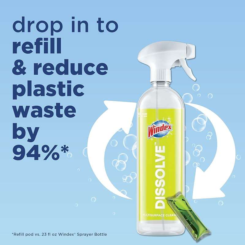 Windex Dissolve Concentrated Pods, Multisurface Cleaner, 3 Concentrated Dissolvable Refill Pods - Image 4