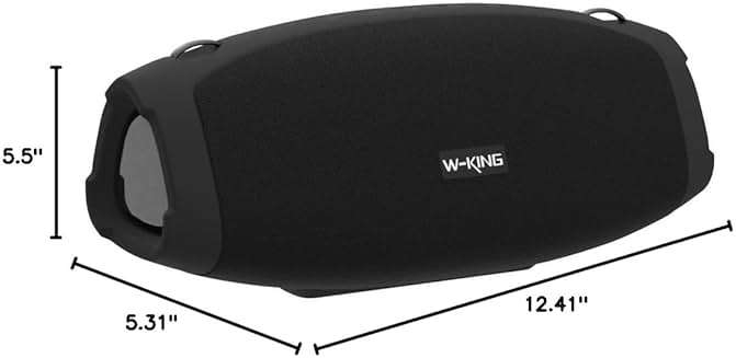 W-KING Bluetooth Speaker, 120W Max Loud Portable Speakers Bluetooth Wireless Boombox, IPX6 Waterproof Party Large Outdoor Speaker, 70W Triple Passive Radiators- Deep Bass/Subwoofer*2, 42H, TF, AUX, EQ - Image 11