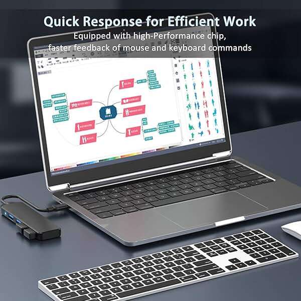 USB 3.0 Hub, VIENON 4-Port USB Hub USB Splitter USB Expander for Laptop, Xbox, Flash Drive, HDD, Console, Printer, Camera,Keyborad, Mouse(Not for Charging) - Image 4