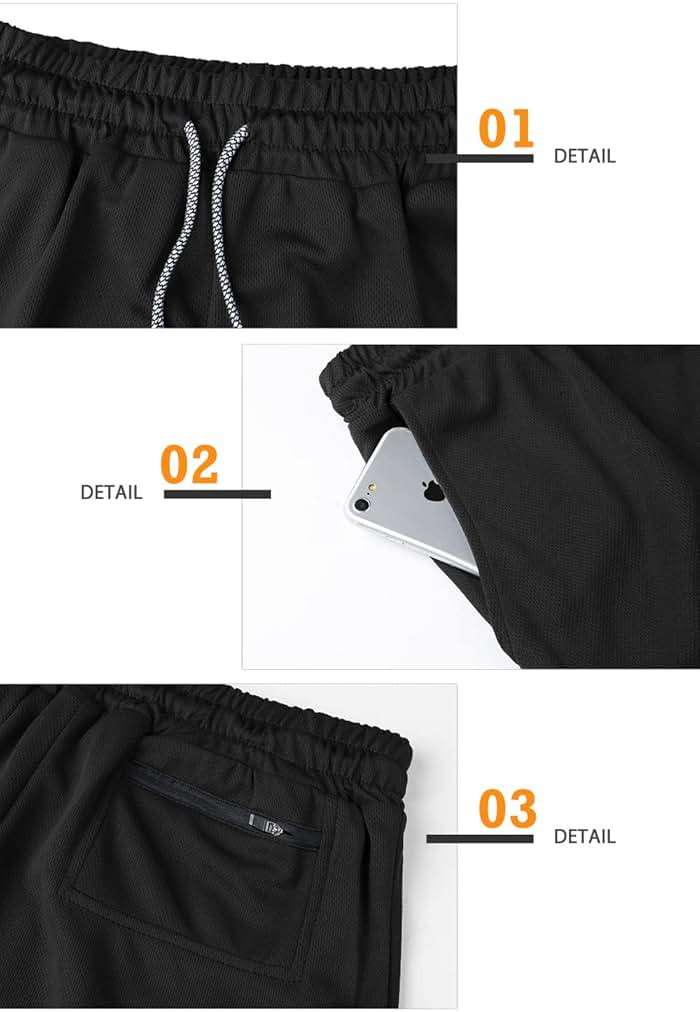 Surenow Mens Running Shorts,Workout Running Shorts for Men,2-in-1 Stealth Shorts, 7-Inch Gym Yoga Outdoor Sports Shorts - Image 4