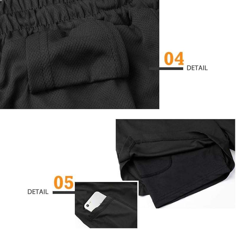 Surenow Mens Running Shorts,Workout Running Shorts for Men,2-in-1 Stealth Shorts, 7-Inch Gym Yoga Outdoor Sports Shorts - Image 5