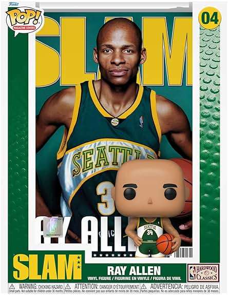 Funko Pop NBA Cover: SLAM - Ray Allen - Collectable Vinyl Figure - Gift Idea - Official Merchandise - Toys for Kids & Adults - Sports Fans - Model Figure for Collectors and Display - Image 2