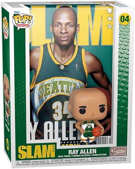 Funko Pop NBA Cover: SLAM - Ray Allen - Collectable Vinyl Figure - Gift Idea - Official Merchandise - Toys for Kids & Adults - Sports Fans - Model Figure for Collectors and Display - Image 3