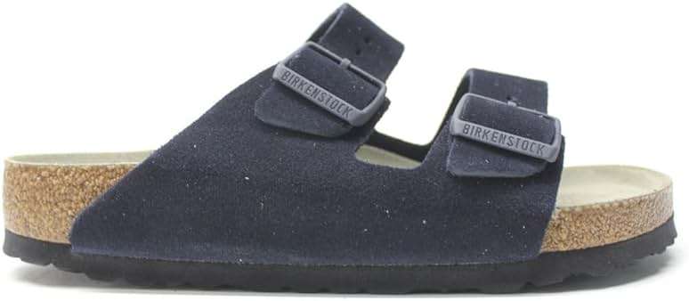Birkenstock Men's Arizona Soft Footbed Slides, Midnight, Blue, 9 Medium US - Image 1