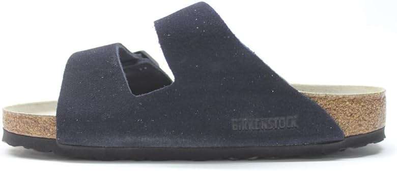 Birkenstock Men's Arizona Soft Footbed Slides, Midnight, Blue, 9 Medium US - Image 2