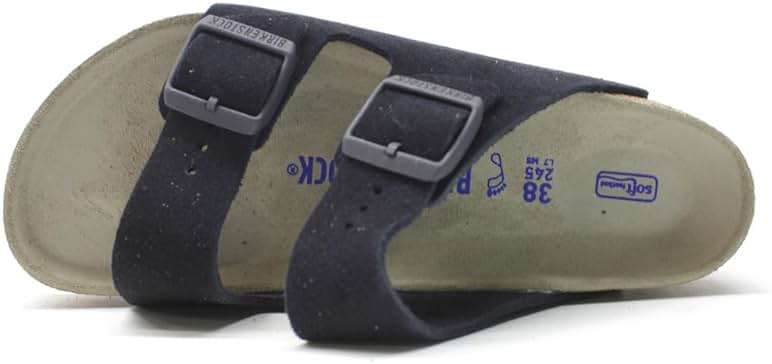 Birkenstock Men's Arizona Soft Footbed Slides, Midnight, Blue, 9 Medium US - Image 6