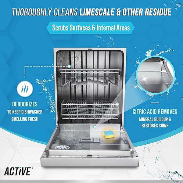 Dishwasher Cleaner And Deodorizer Tablets - 24 Pack Deep Cleaning Descaler Pods for Dish Washer Machine, Heavy Duty, Septic Safe, Natural Limescale Remover, Calcium, Odor, Smell - 12 Month Supply - Image 3