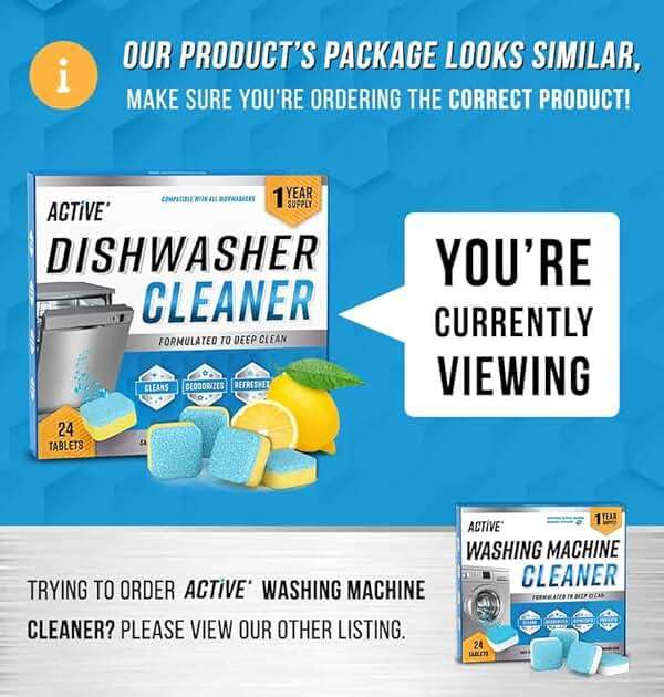 Dishwasher Cleaner And Deodorizer Tablets - 24 Pack Deep Cleaning Descaler Pods for Dish Washer Machine, Heavy Duty, Septic Safe, Natural Limescale Remover, Calcium, Odor, Smell - 12 Month Supply - Image 7