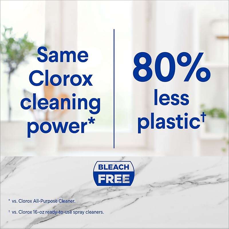 Clorox Multi-Purpose Spray Starter Kit 3x1.125fo, Household Essentials, Concentrated Refill + 20fo Spray Bottle - Image 2