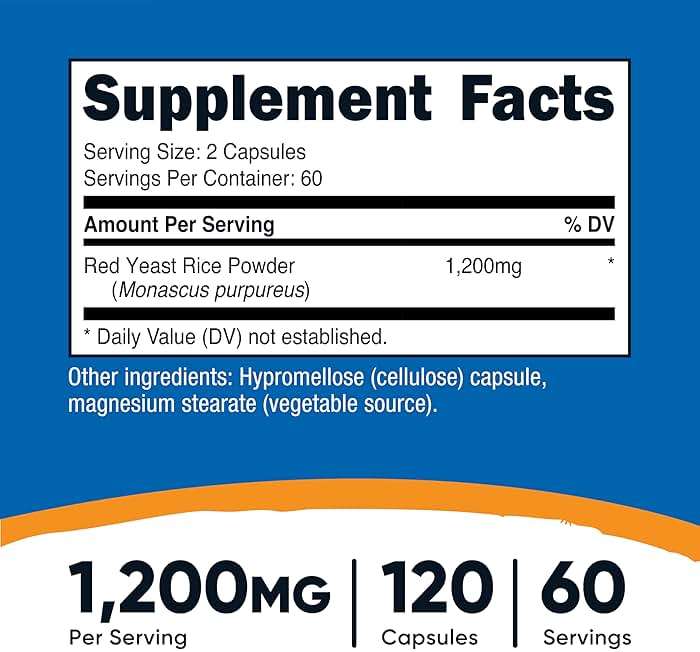 Nutricost Red Yeast Rice 1200mg, 120 Capsules - 60 Serv, Veggie Caps, Non-GMO, Gluten Free - Image 2