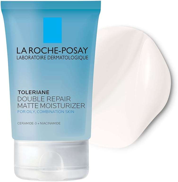 La Roche-Posay Toleriane Double Repair Matte Face Moisturizer, Daily Moisturizer For Oily Skin With Ceramide And Niacinamide For All Skin Tones, Oil Free, Non-Comedogenic, Available with SPF 30 - Image 1