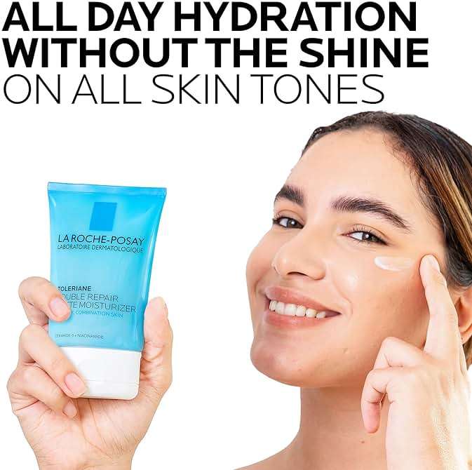 La Roche-Posay Toleriane Double Repair Matte Face Moisturizer, Daily Moisturizer For Oily Skin With Ceramide And Niacinamide For All Skin Tones, Oil Free, Non-Comedogenic, Available with SPF 30 - Image 5