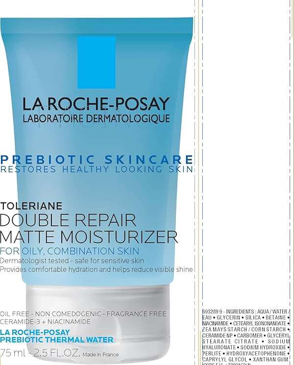 La Roche-Posay Toleriane Double Repair Matte Face Moisturizer, Daily Moisturizer For Oily Skin With Ceramide And Niacinamide For All Skin Tones, Oil Free, Non-Comedogenic, Available with SPF 30 - Image 10
