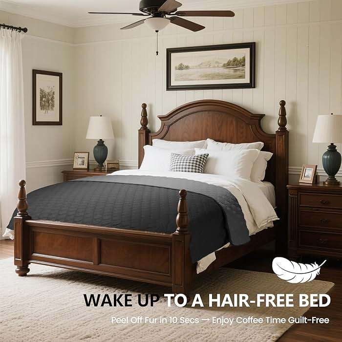 gogobunny 3X Stronger Waterproof Pet Blanket, Scratch Proof Furniture Protector for Dogs Cats, Reversible Cover 52x82 Inch, Dark Grey/Light Grey - Image 5