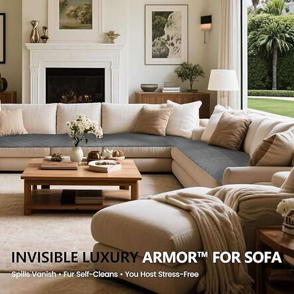 gogobunny 3X Stronger Waterproof Pet Blanket, Scratch Proof Furniture Protector for Dogs Cats, Reversible Cover 52x82 Inch, Dark Grey/Light Grey - Image 7