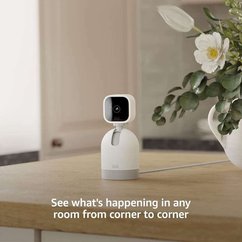Blink Mini Pan-Tilt Camera (newest model), Rotating indoor plug-in smart security camera, two-way audio, HD video, motion detection, Works with Alexa (White) - Image 2