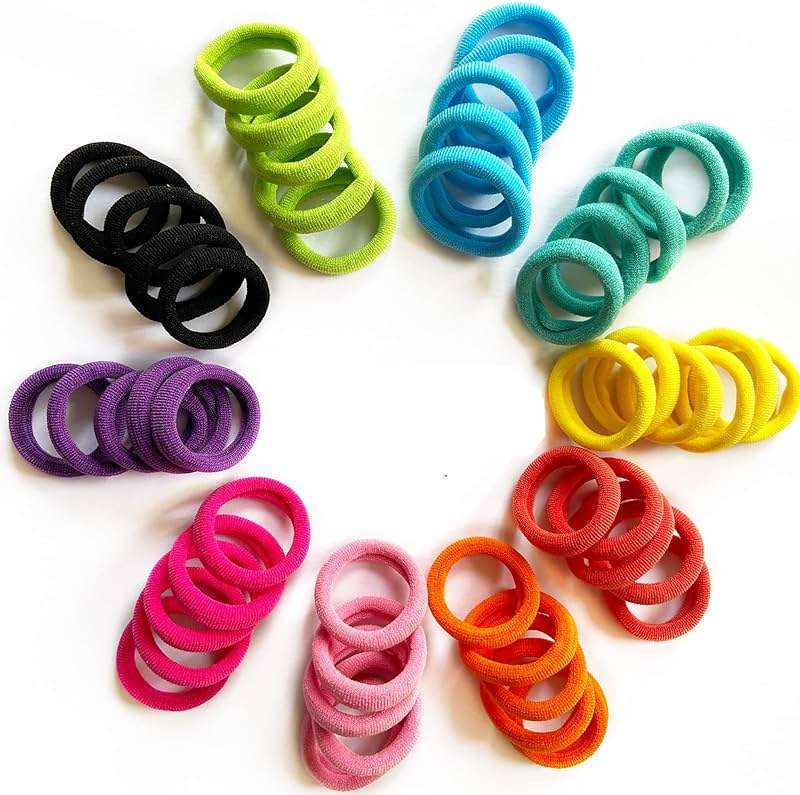 100 Pcs Baby Hair Ties, Seamless Cotton Toddler Hair Ties for Girls and Kids, Multicolor Small Soft No Damage Hair Elastics Ponytail Holders(10Colors) - Image 2