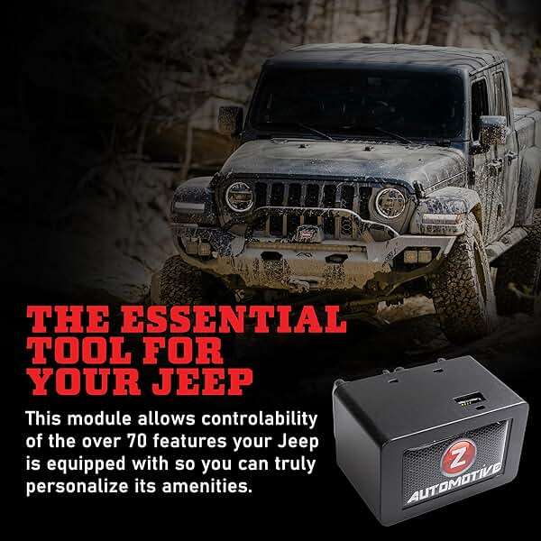 Z Automotive Tazer Mini Programmer | Fits 2018-2026 Jeep Wrangler JL and Gladiator JT | Customize Over 70 Settings | Activates Anti-Theft Pin Lock, Rock Crawl, Winch Mode and More! - Image 4
