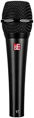 Briskdrop sE Electronics V7 Black Dynamic Supercardioid Handheld Microphone, Black - Bundle with 2 XLR Cables and 10 Cable Ties - Image 2