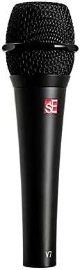 Briskdrop sE Electronics V7 Black Dynamic Supercardioid Handheld Microphone, Black - Bundle with 2 XLR Cables and 10 Cable Ties - Image 4