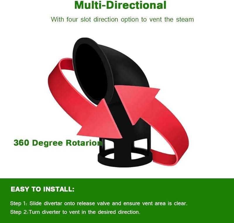 Steam Release Diverter for Instant Pot, Silicone Steam Diverter Compatible With IP LUX, DUO, DUO Plus, SV, Evo, Ninja Foodi, Crockpot, Power Cooker XL, 3 6 8 Qt IP (Fit LUX/Foodi & More) - Image 4